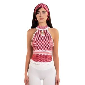 28 Natalier Shemagh Keffiyah Halter Top